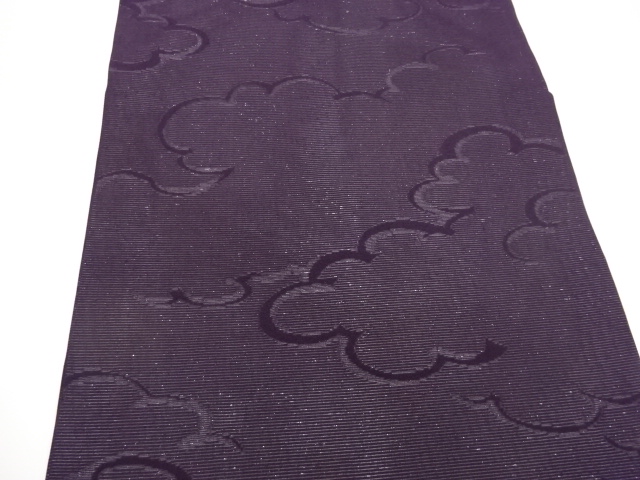  絽雲模様織出し名古屋帯